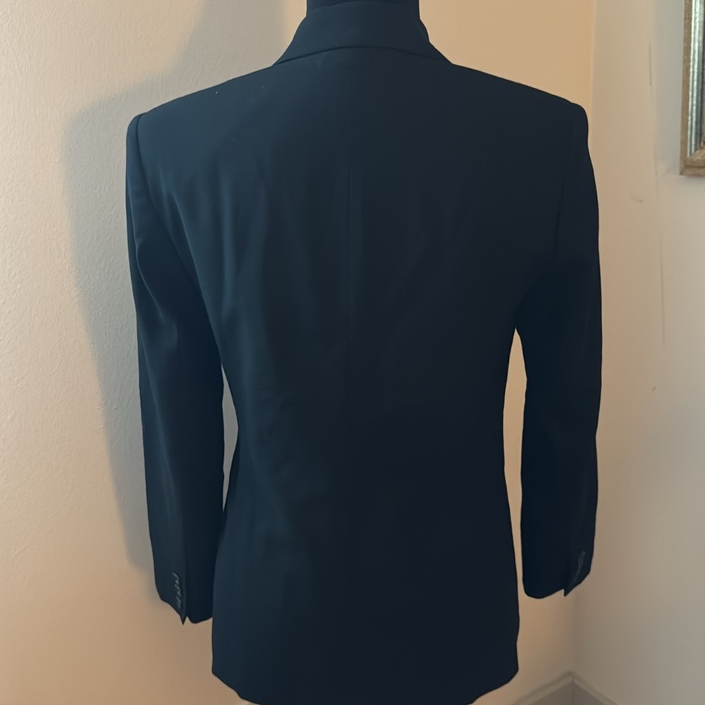 Talbots Black Single Front Three Button Blazer / … - image 4